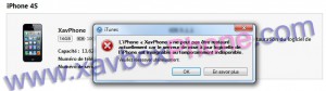 restauration iPhone impossible